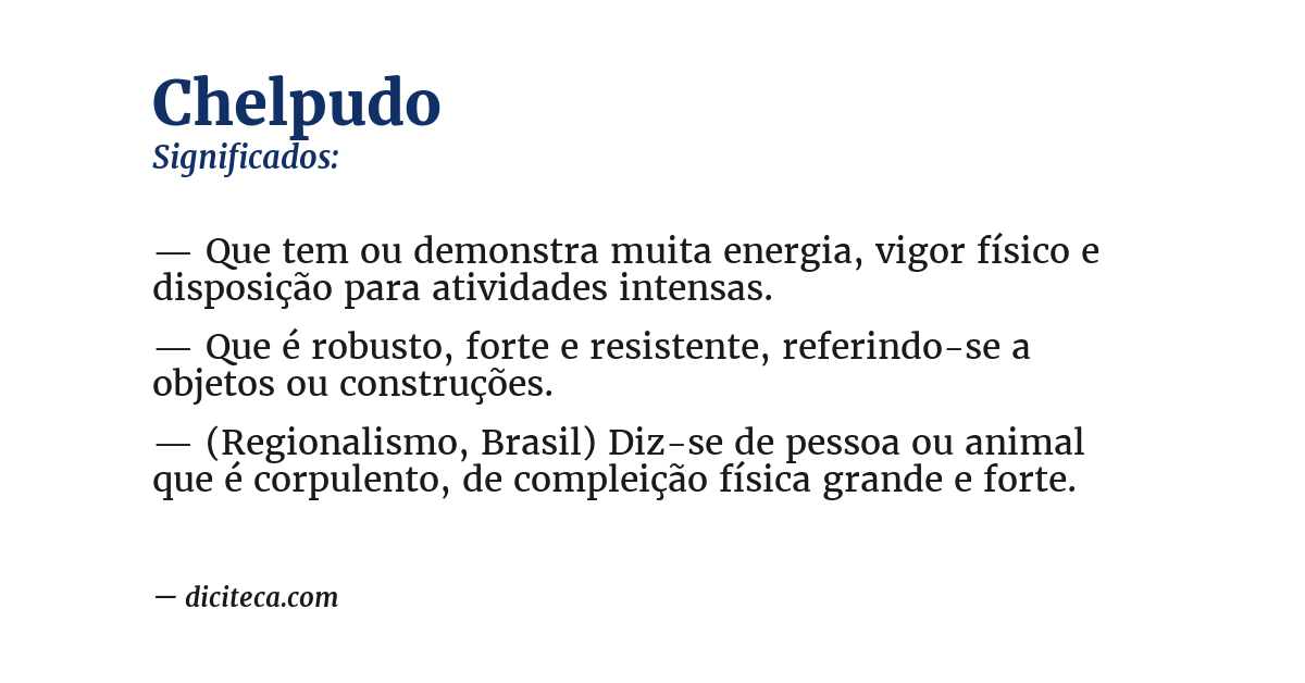 Significado de chelpudo