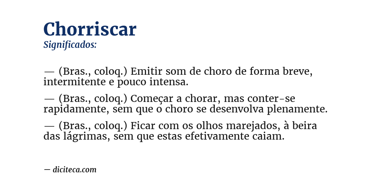 Significado de chorriscar