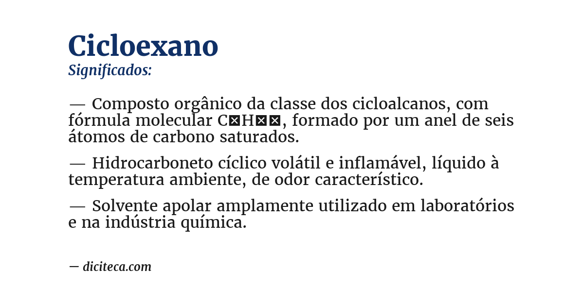 Significado de cicloexano