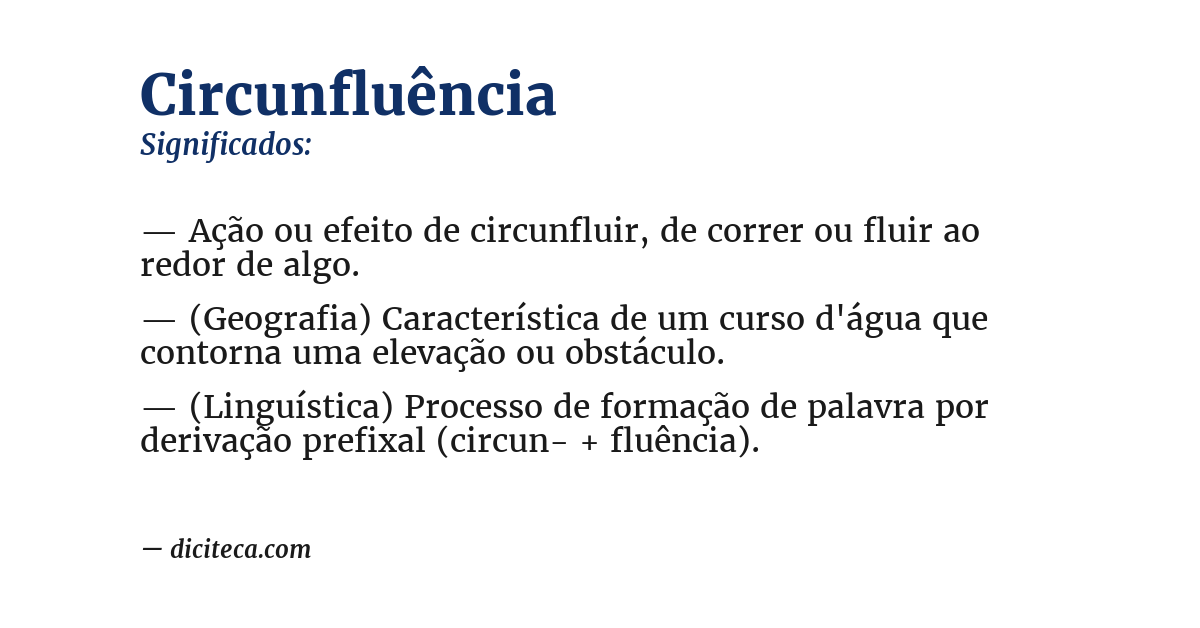 Significado de circunfluência