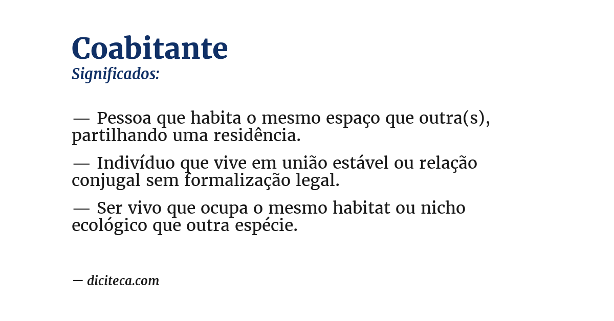 Significado de coabitante