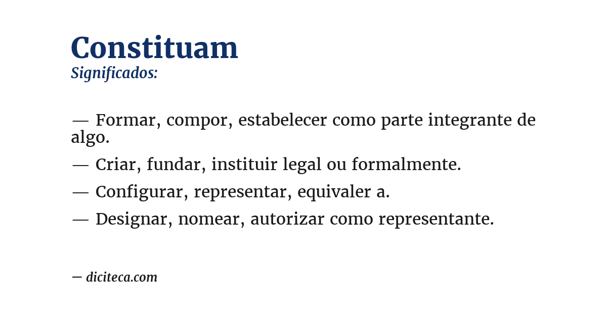 Significado de constituam