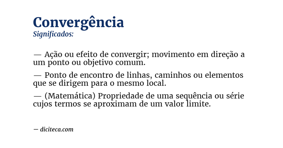 Significado de convergência