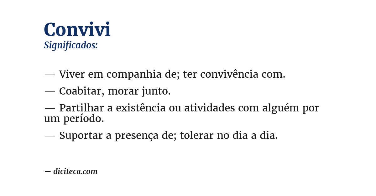 Significado de convivi