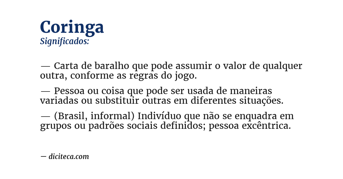 Significado de coringa