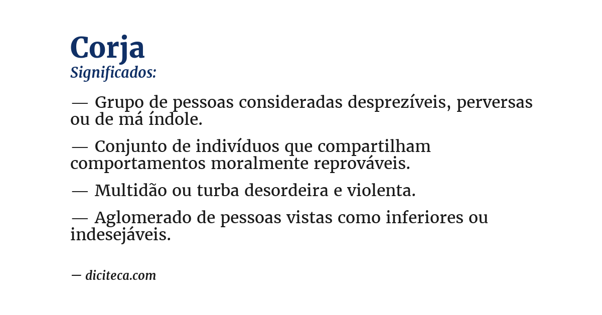 Significado de corja