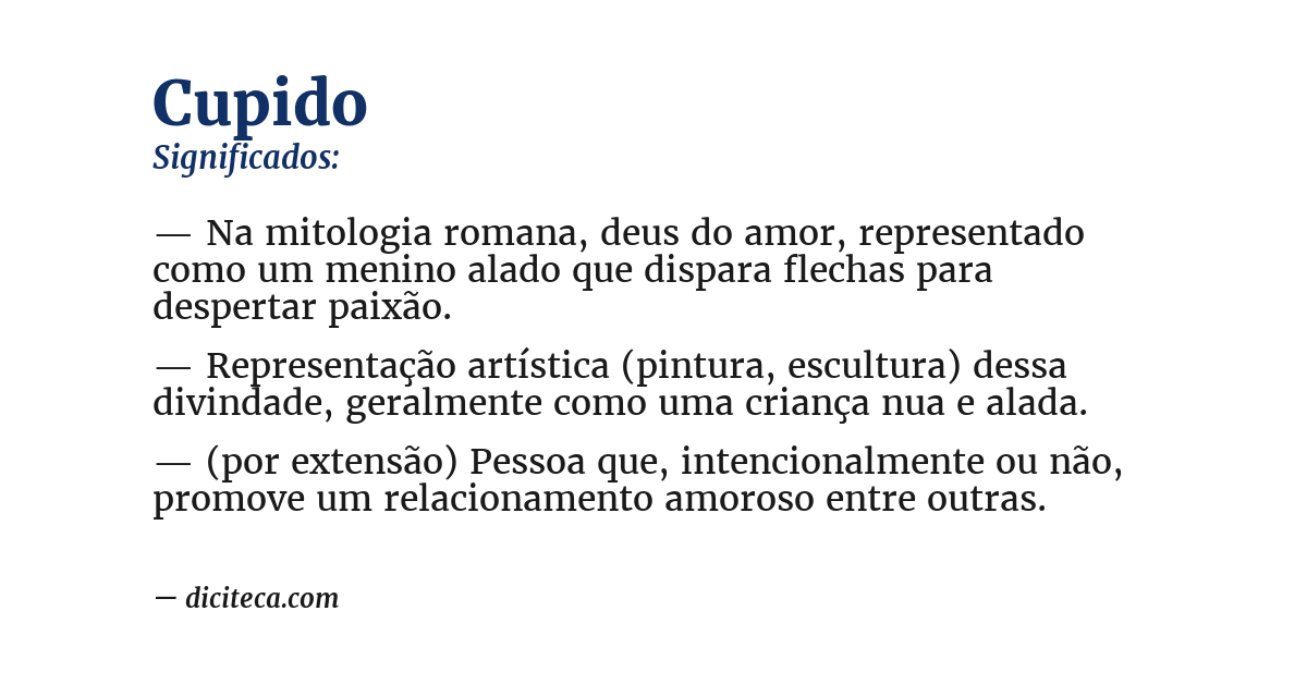 Significado de cupido