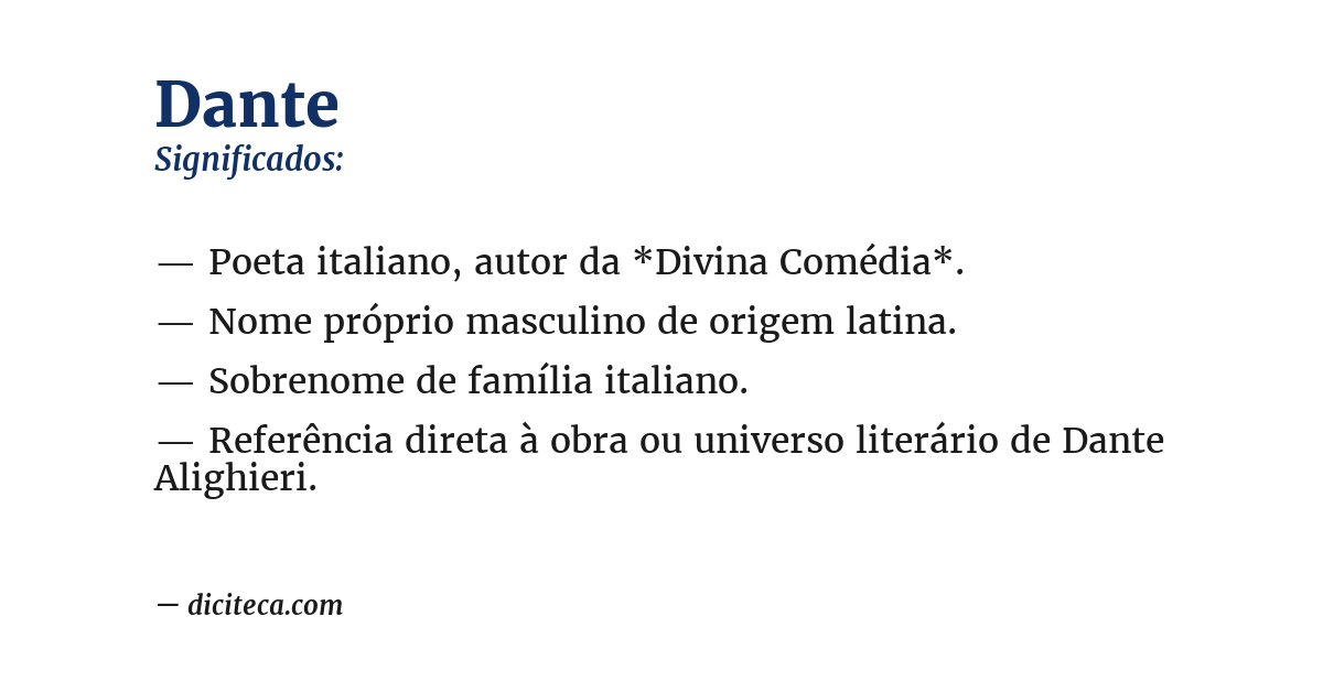 Significado de dante