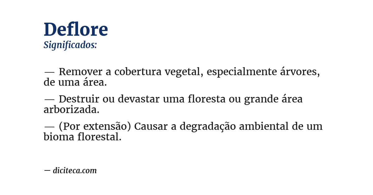 Significado de deflore