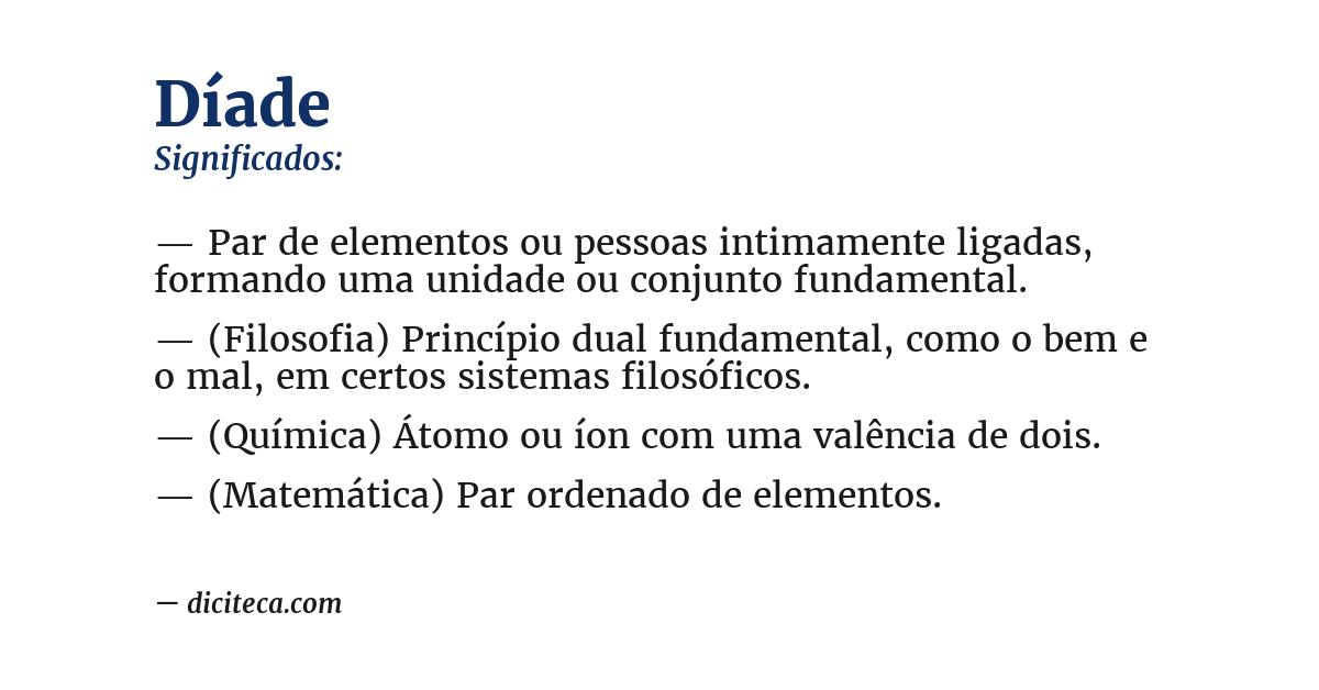 Significado de díade