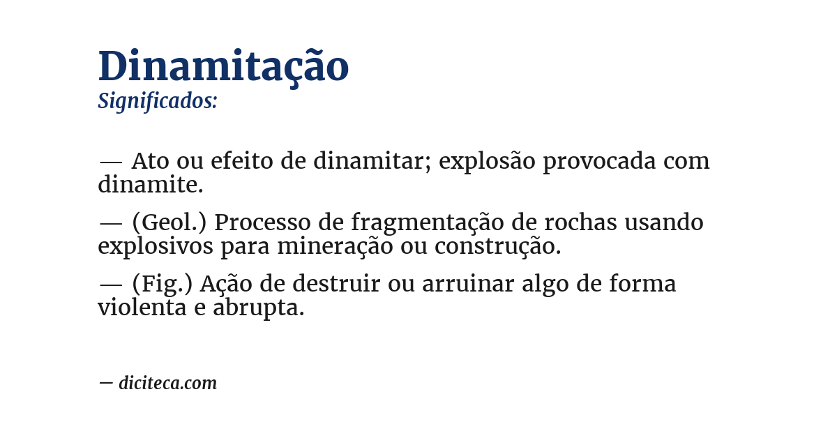 Significado de dinamitação