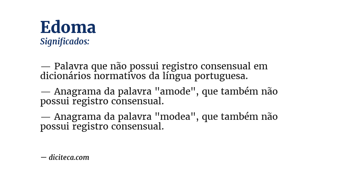 Significado de edoma