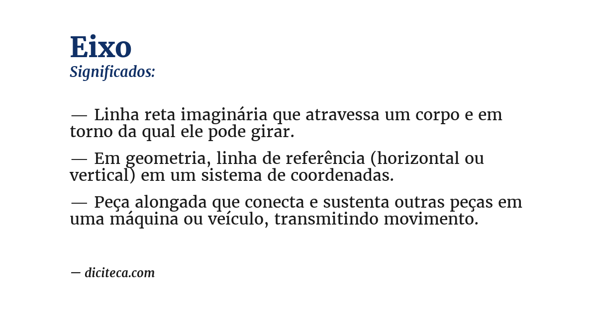 Significado de eixo