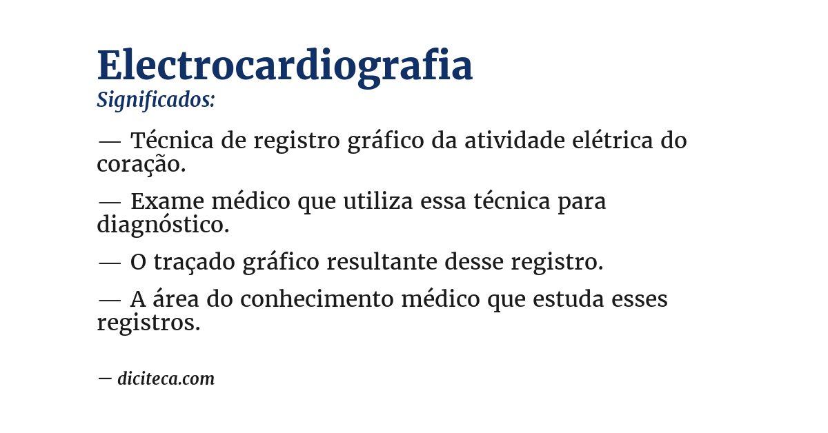 Significado de electrocardiografia