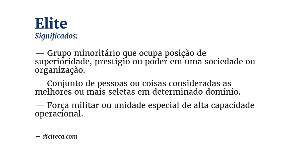 Significado de elite