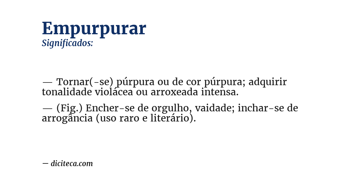 Significado de empurpurar