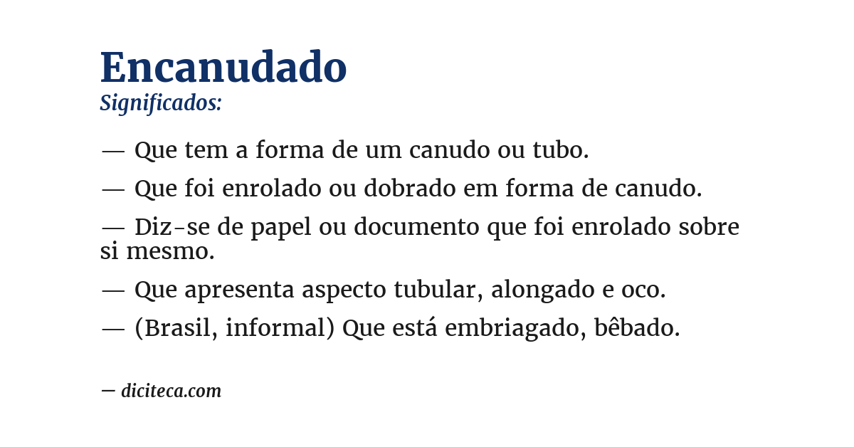 Significado de encanudado