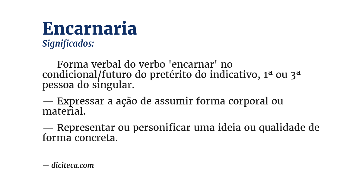Significado de encarnaria