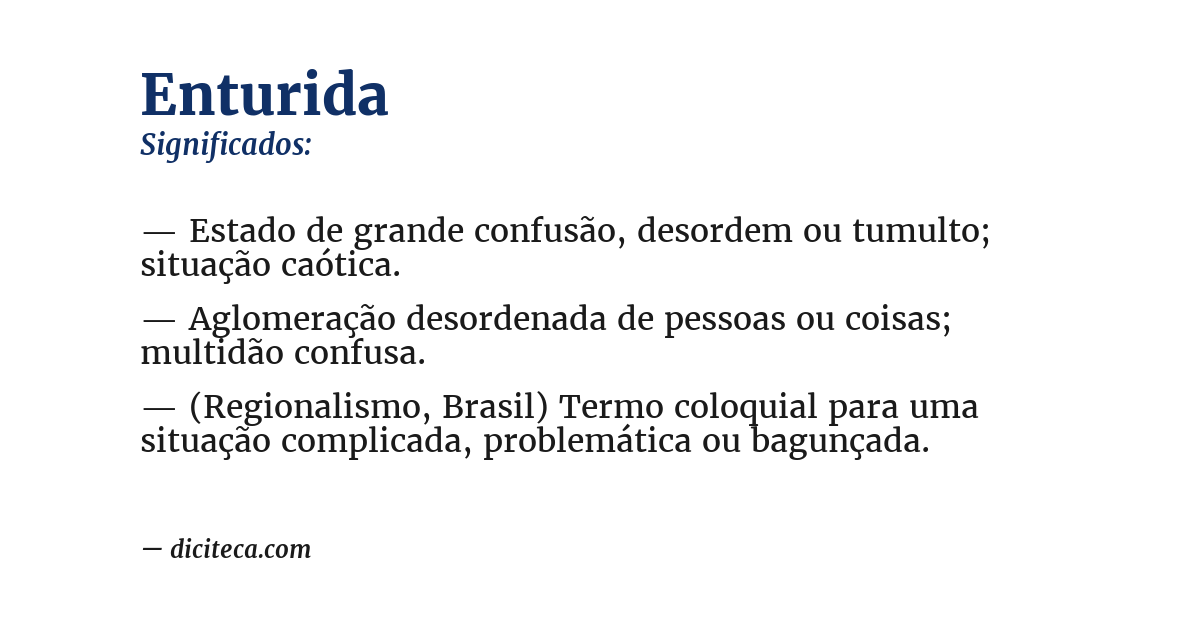 Significado de enturida