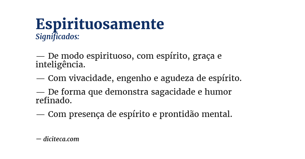 Significado de espirituosamente