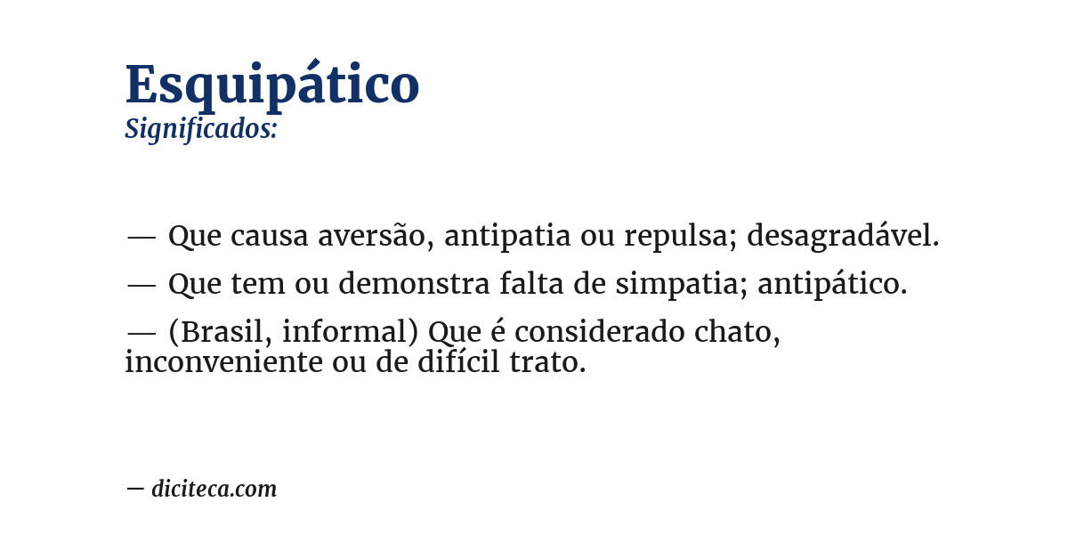 Significado de esquipático