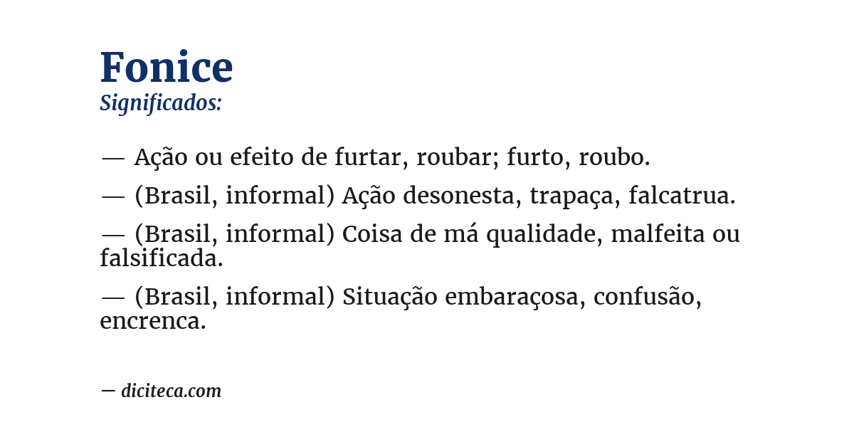 Significado de fonice