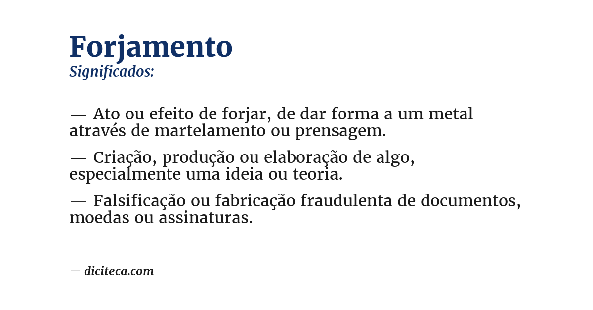 Significado de forjamento