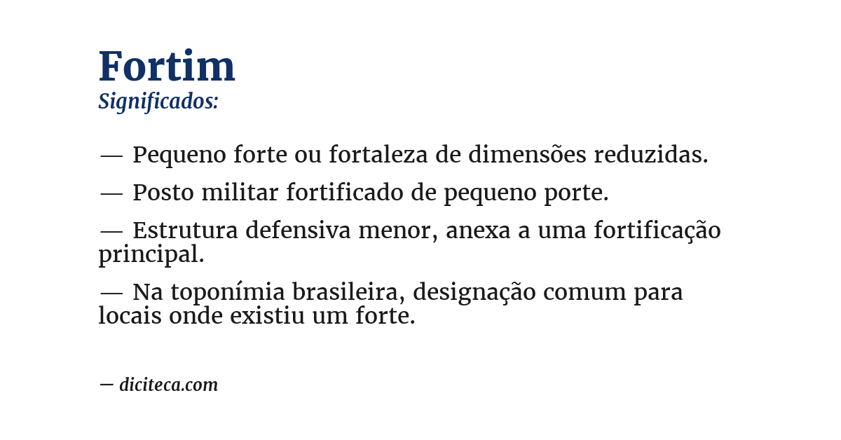 Significado de fortim