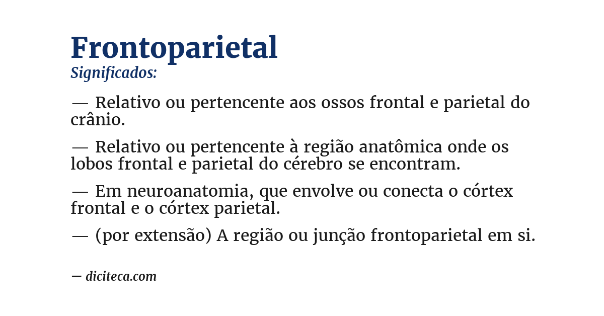 Significado de frontoparietal