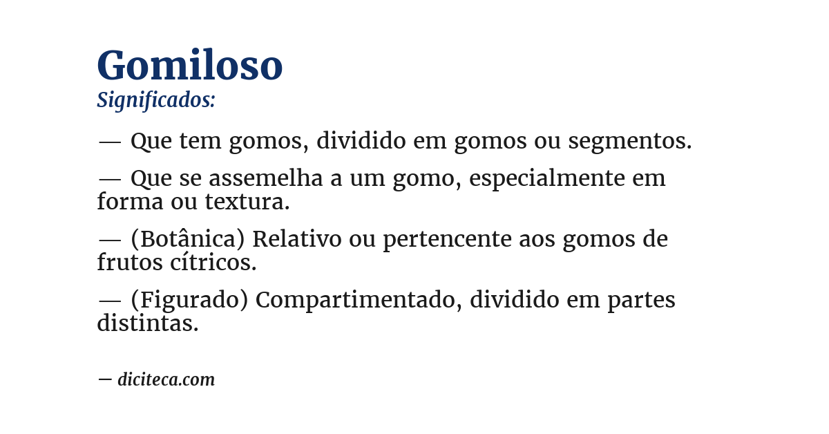 Significado de gomiloso