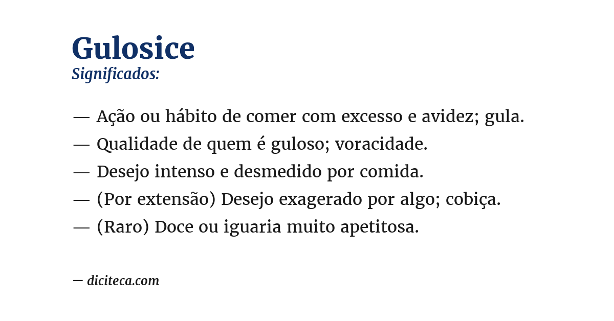 Significado de gulosice
