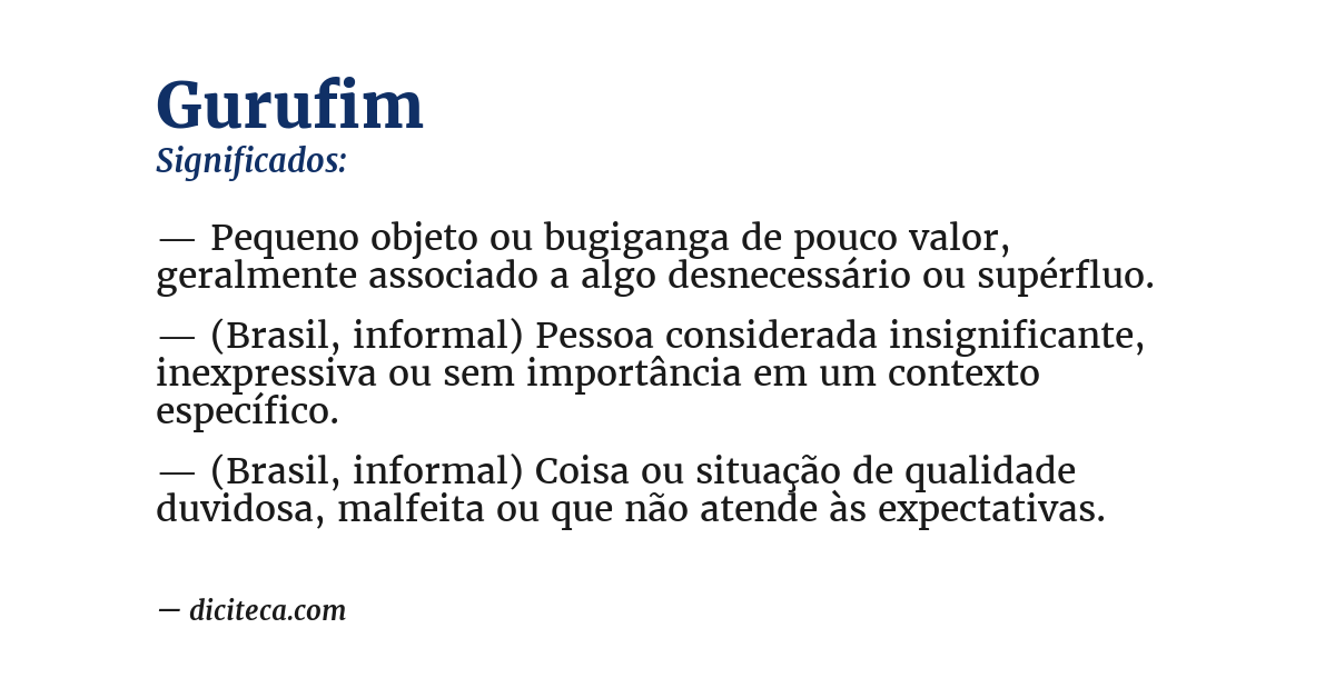 Significado de gurufim