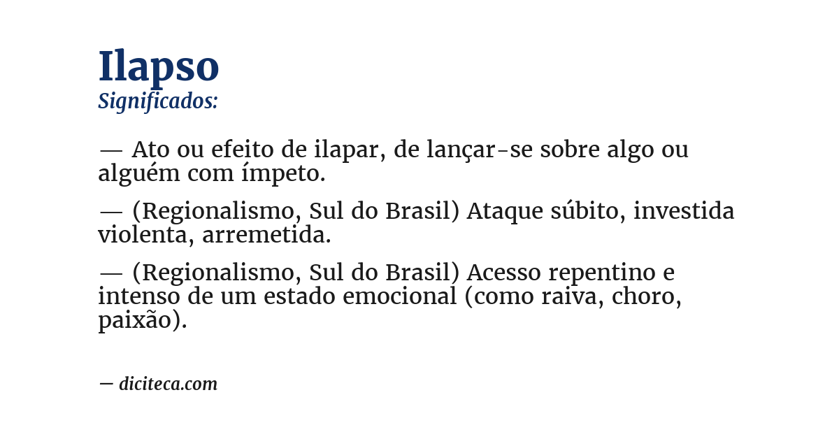 Significado de ilapso