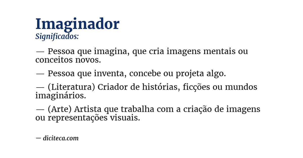 Significado de imaginador