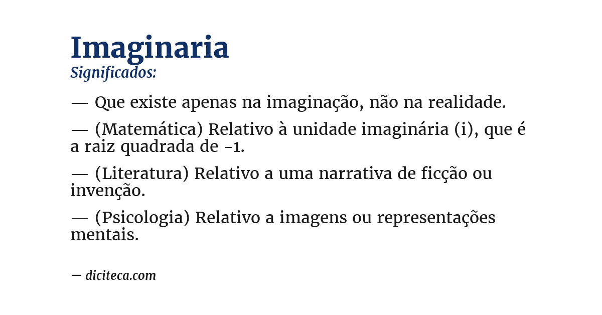 Significado de imaginaria