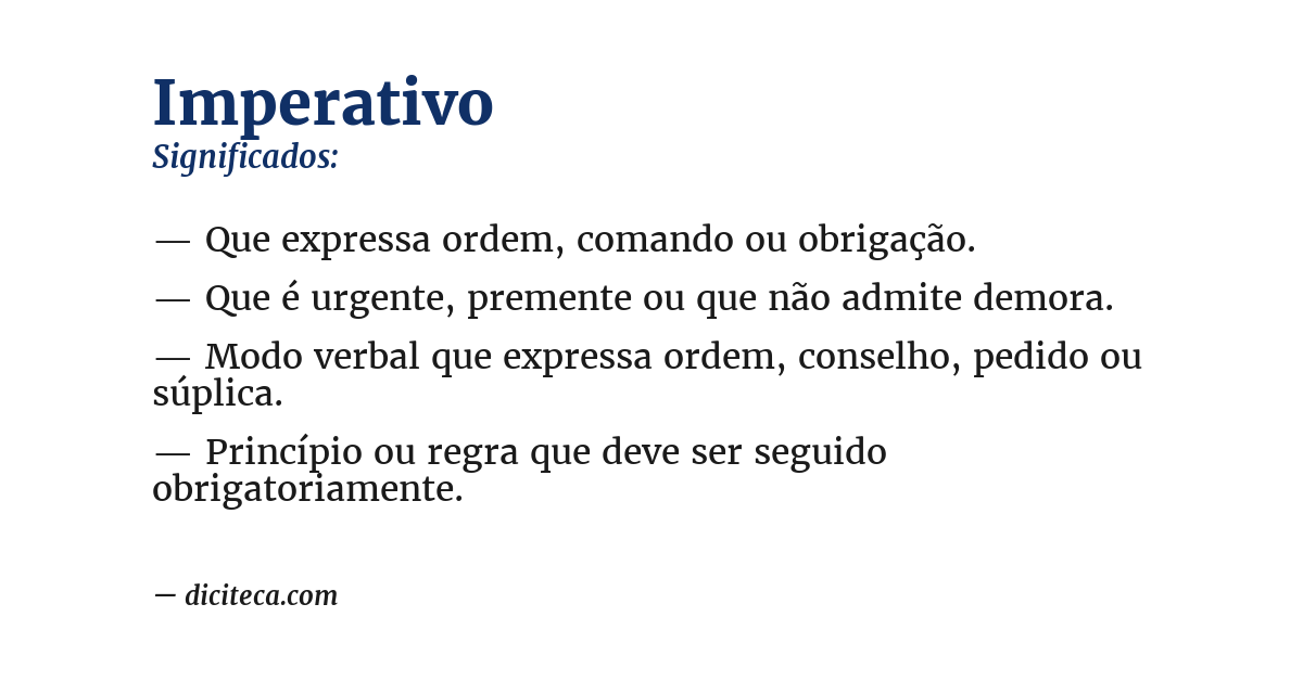 Significado de imperativo