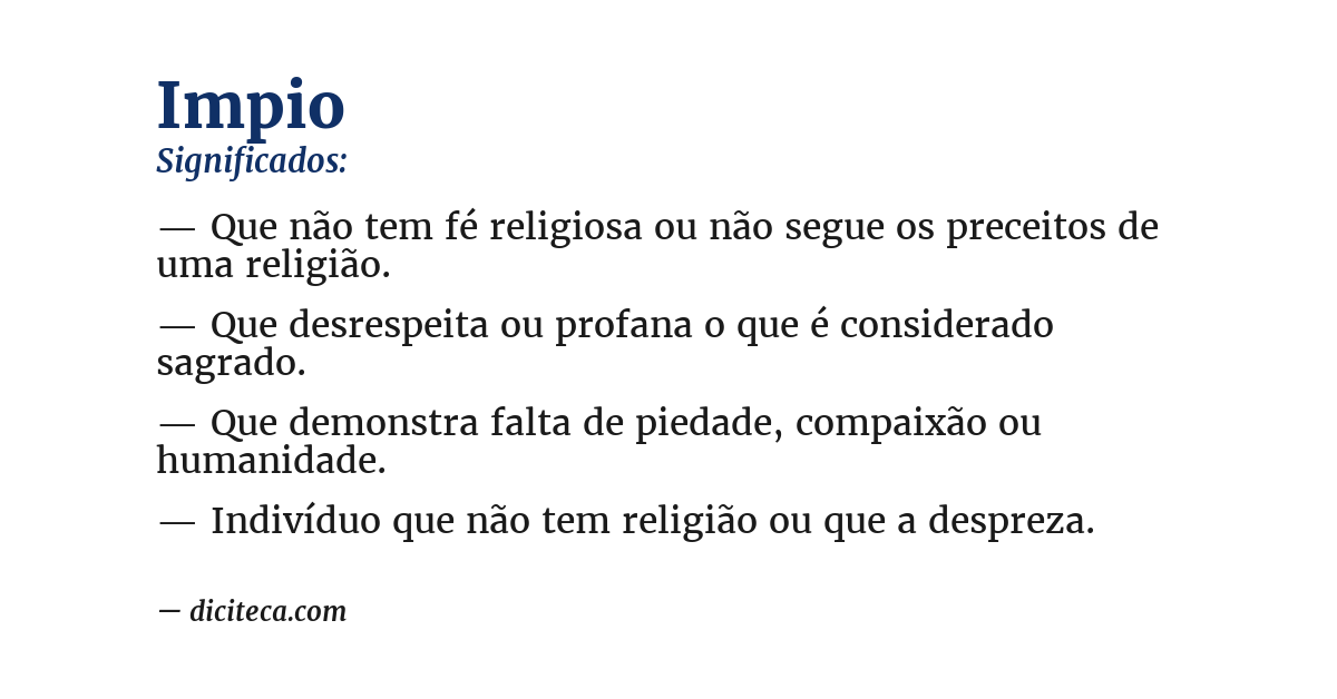 Significado de impio