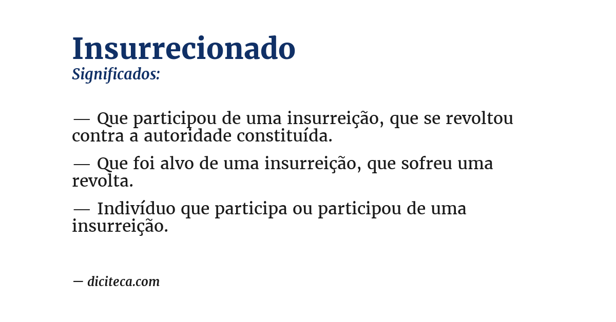 Significado de insurrecionado