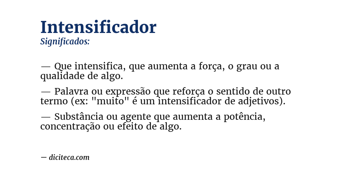 Significado de intensificador