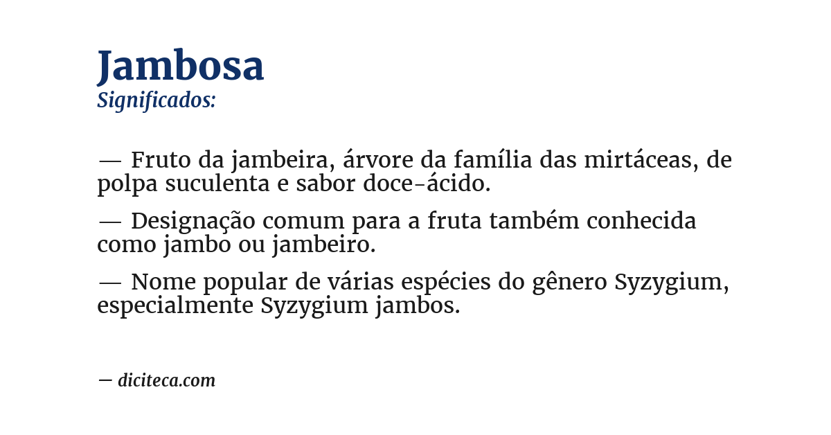 Significado de jambosa
