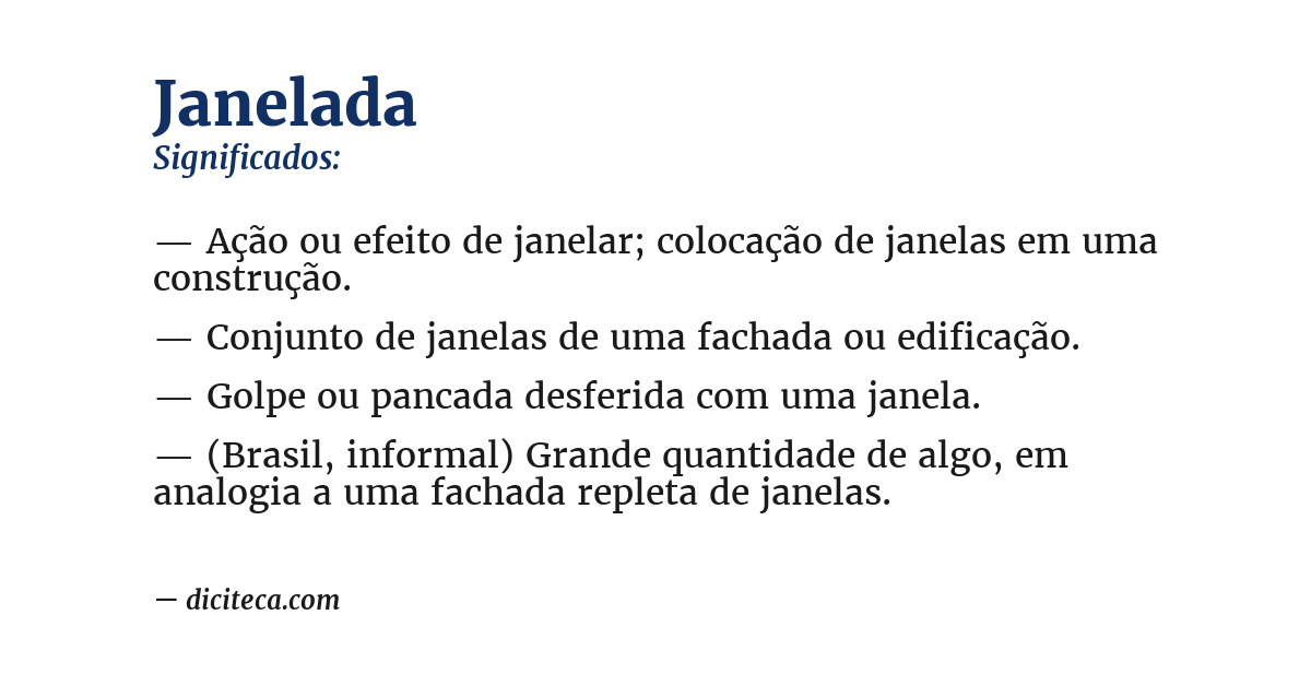 Significado de janelada
