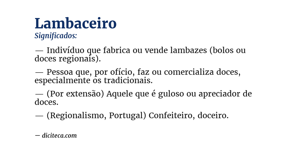 Significado de lambaceiro