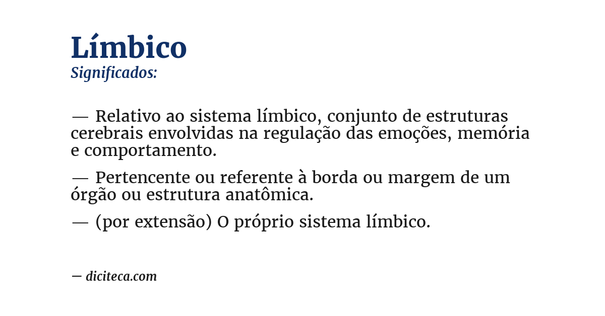 Significado de límbico