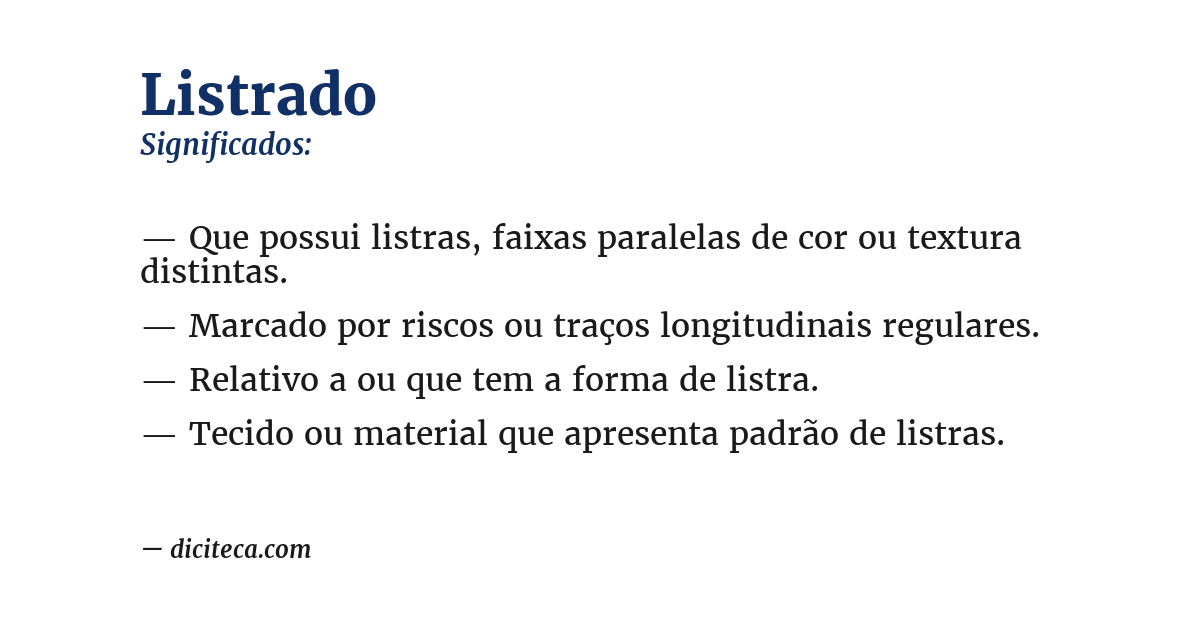 Significado de listrado
