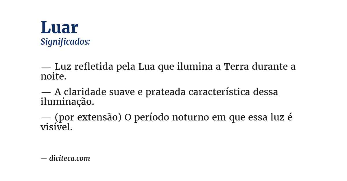 Significado de luar