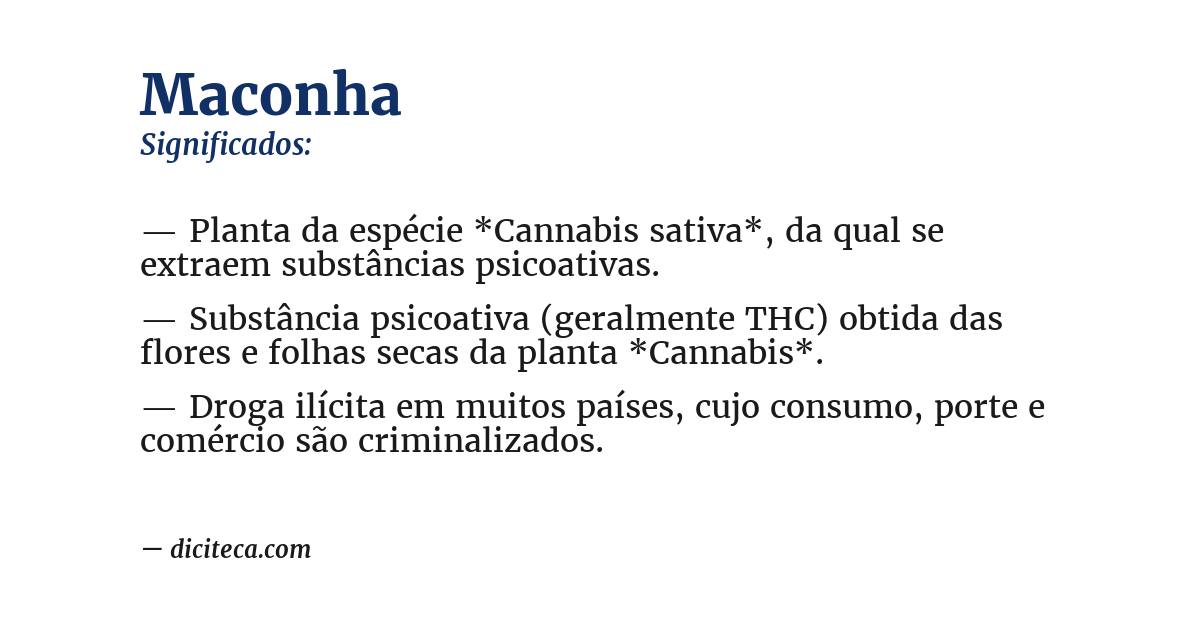 Significado de maconha