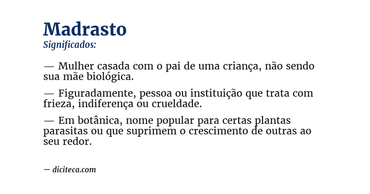 Significado de madrasto