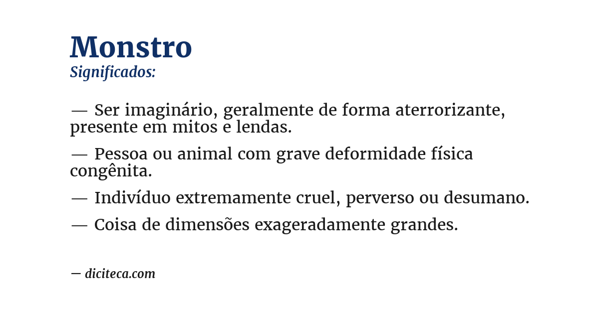 Significado de monstro