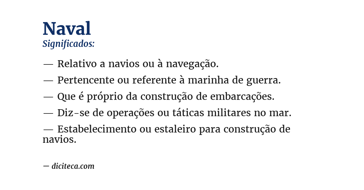 Significado de naval