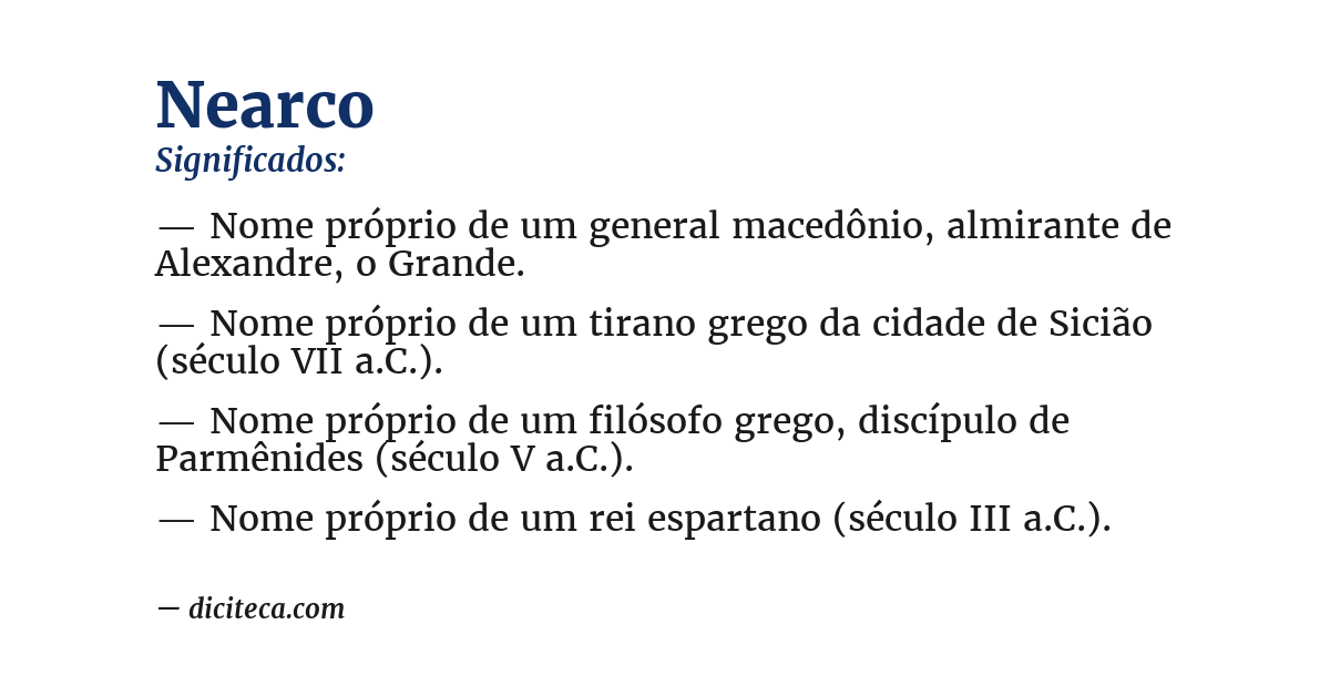 Significado de nearco